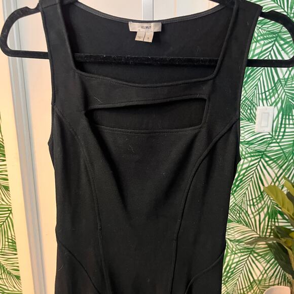 Helmut Lang Women's Black Square Neckline With Sleeveless Mini Dress Size Small - Picture 2 of 11